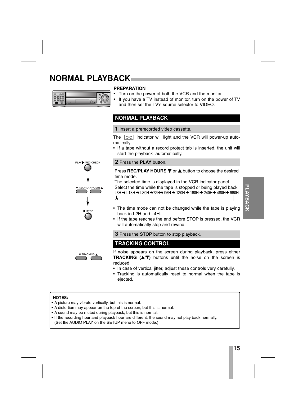 Normal playback | CBC CTR-030NC-2 User Manual | Page 17 / 33