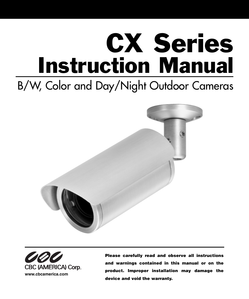 CBC CX Series User Manual | 12 pages