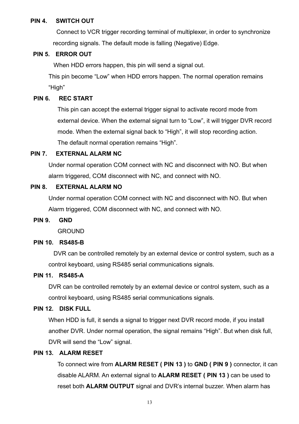 CBC V 0.1 User Manual | Page 13 / 35