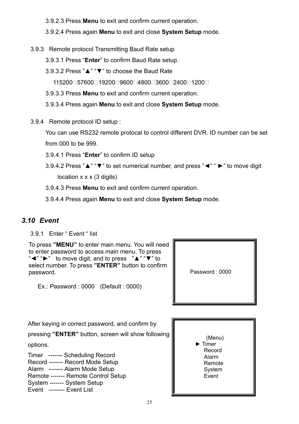 Event, 10 event | CBC V 0.1 User Manual | Page 25 / 35