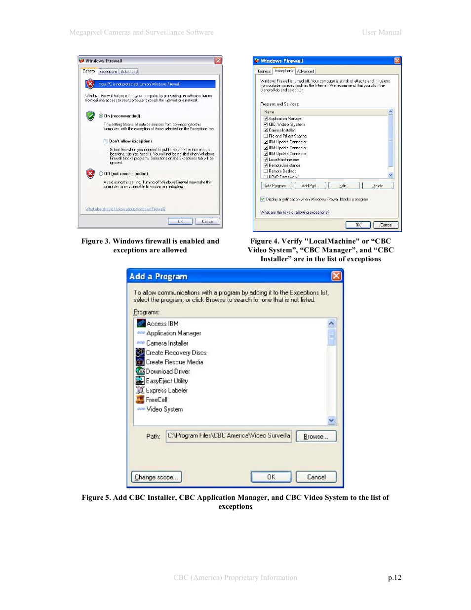 CBC Megapixel Camera User Manual | Page 12 / 41