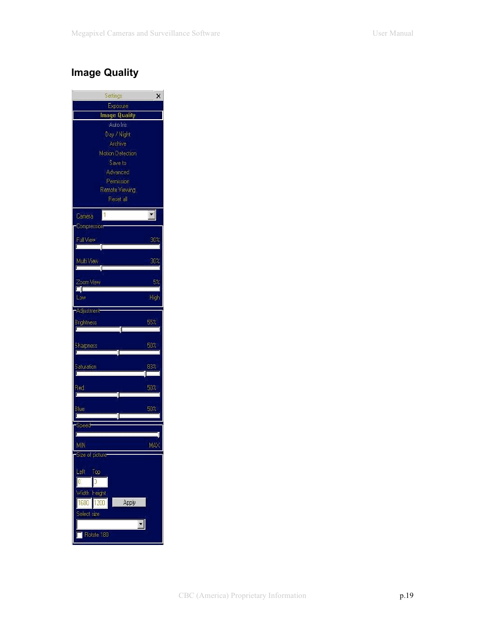 Image quality | CBC Megapixel Camera User Manual | Page 19 / 41