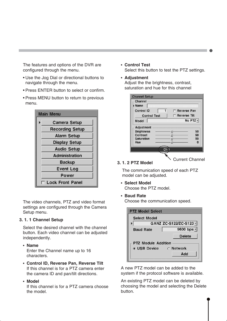 3 menu configuration | CBC ZR-DH1621NP User Manual | Page 21 / 46