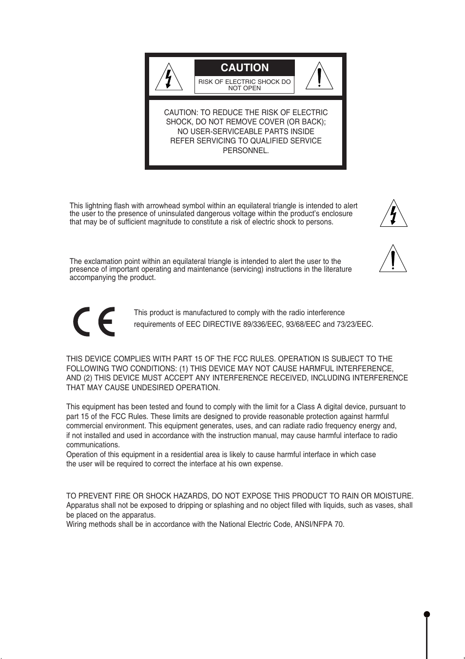 Caution, Graphic symbol explanation, Warning | CBC ZR-DH1621NP User Manual | Page 3 / 46
