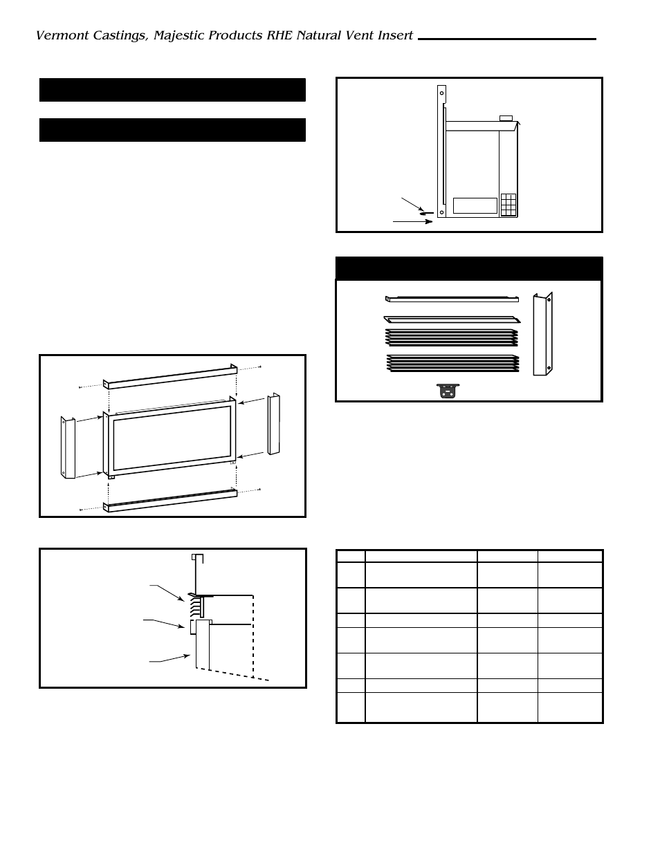 B3 rhefa and rhefp trims, Trim assembly, Rhefa & rhefp trim replacement parts | Vermont Casting RHE42 User Manual | Page 30 / 38