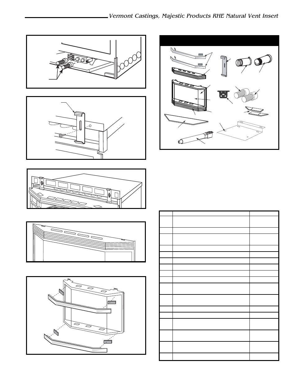 He42btkp trim replacement parts | Vermont Casting RHE42 User Manual | Page 37 / 38