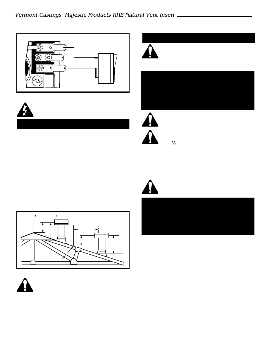 Venting and installation, Venting instructions, Warning | Vermont Casting RHE42 User Manual | Page 8 / 38