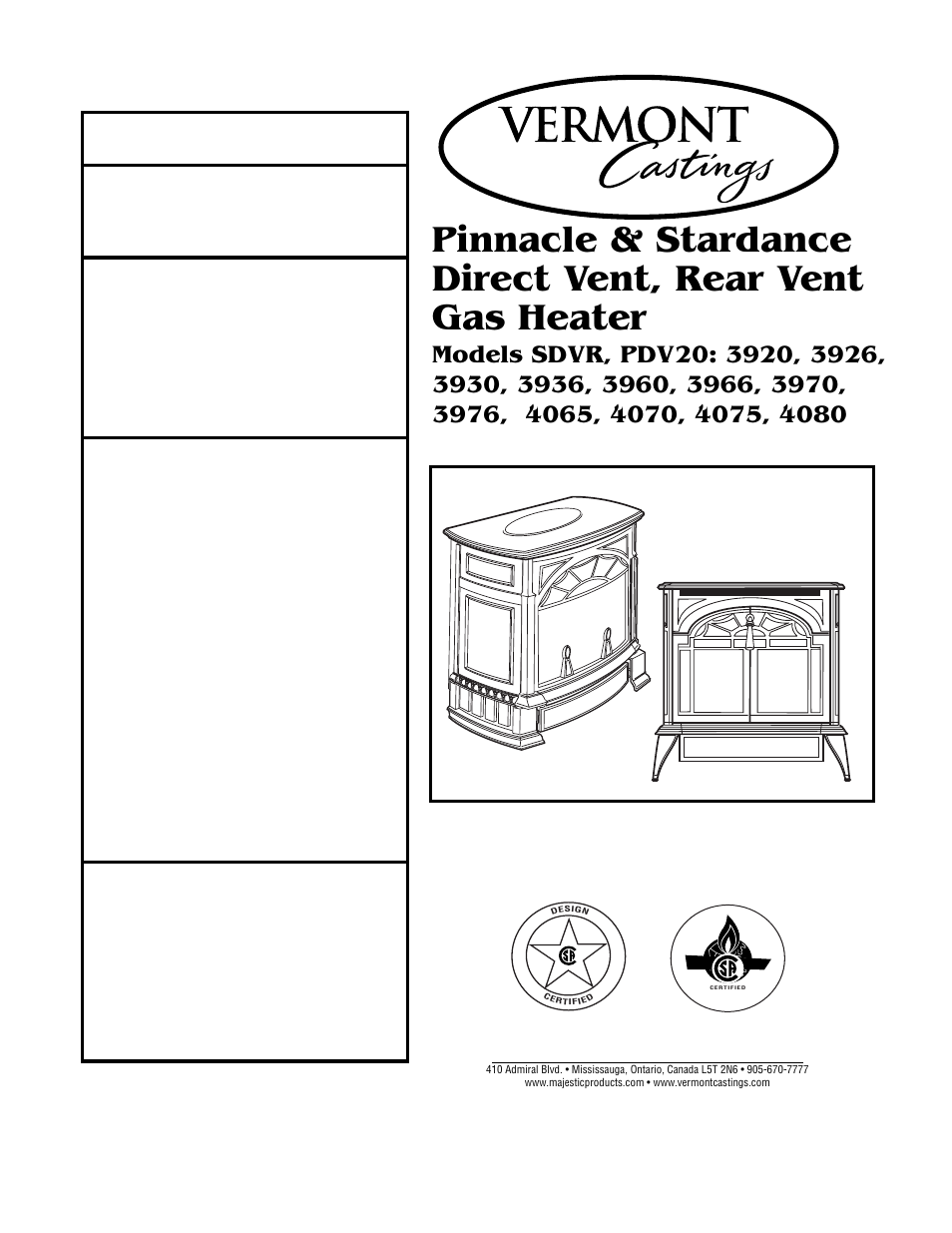 Vermont Casting 4065 User Manual | 44 pages