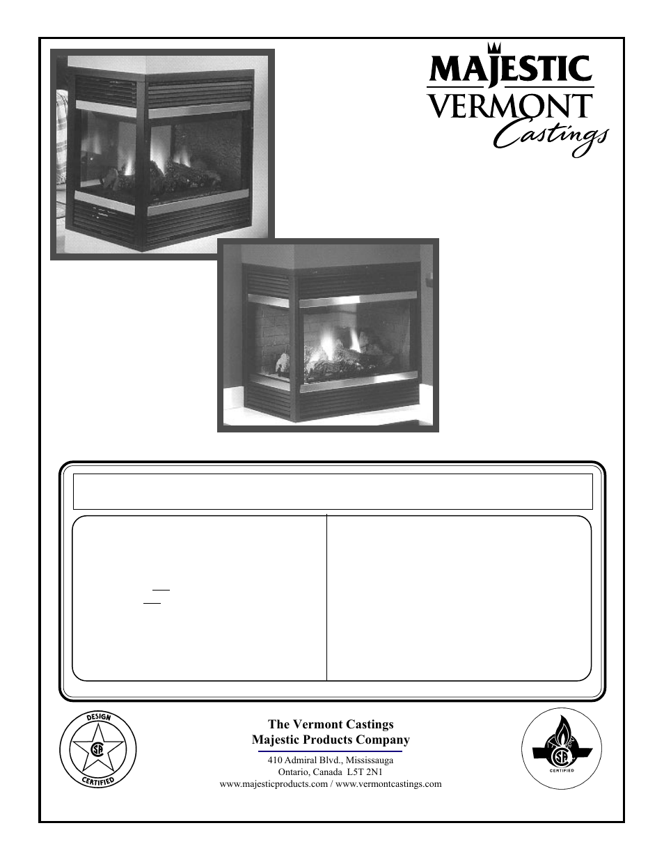 Vermont Casting DVRSR User Manual | 35 pages