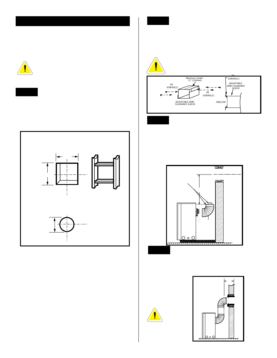 Vent sidewall installation | Vermont Casting DVRSR User Manual | Page 22 / 35