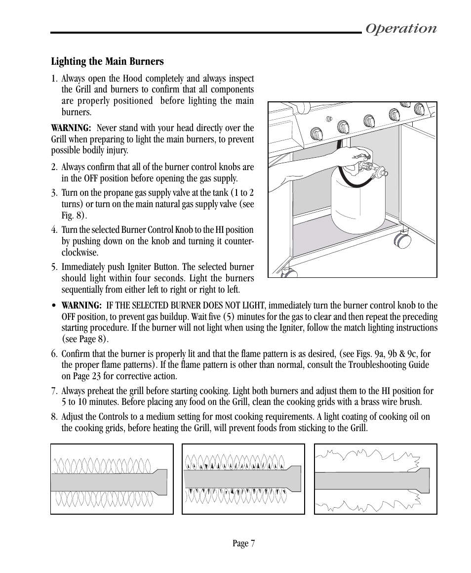 Operation | Vermont Casting CF9055 User Manual | Page 13 / 31