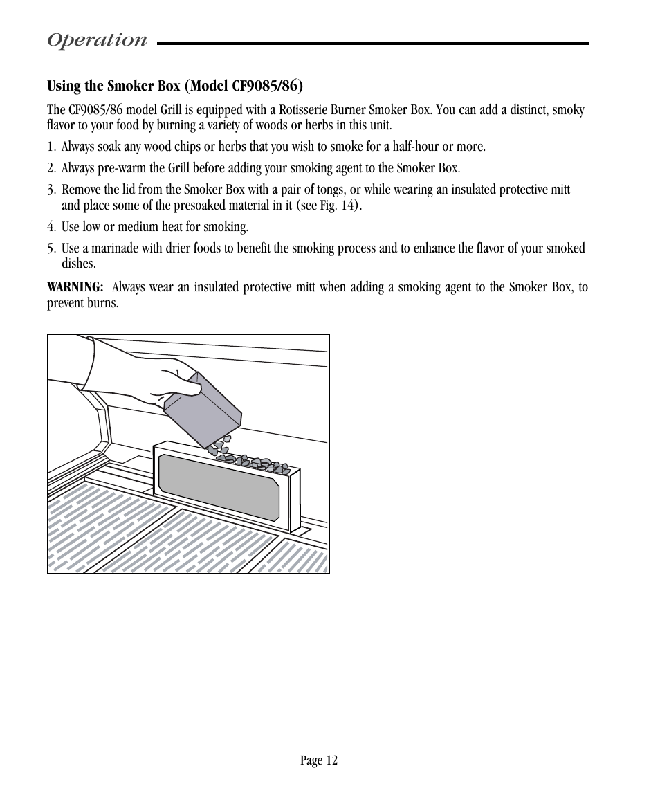 Operation | Vermont Casting CF9055 User Manual | Page 18 / 31