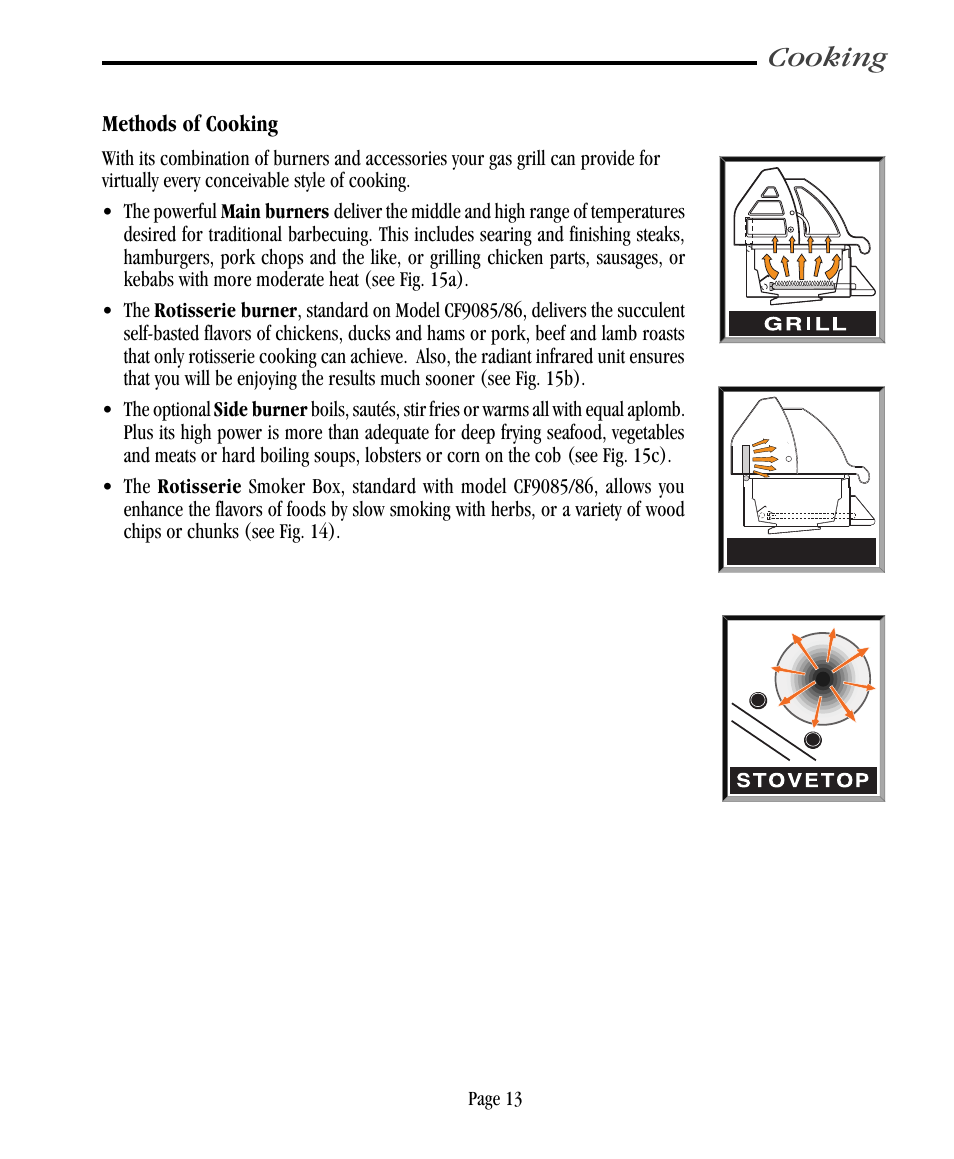 Cooking | Vermont Casting CF9055 User Manual | Page 19 / 31