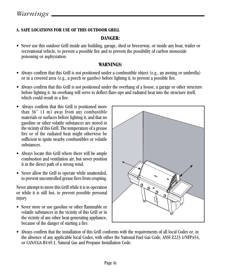 Warnings | Vermont Casting CF9055 User Manual | Page 4 / 31