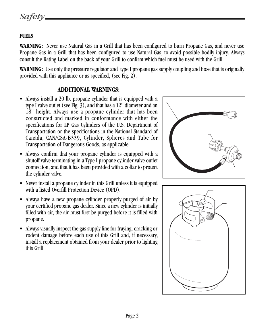 Safety, Additional warnings | Vermont Casting CF9055 User Manual | Page 8 / 31