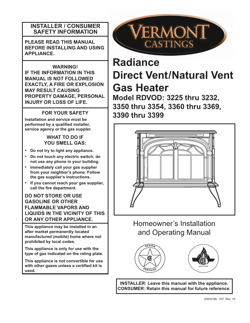 Vermont Casting 3390  EN User Manual | 44 pages