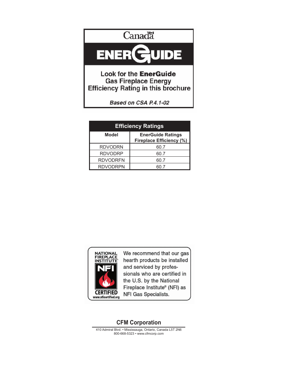 Cfm corporation | Vermont Casting 3390  EN User Manual | Page 44 / 44