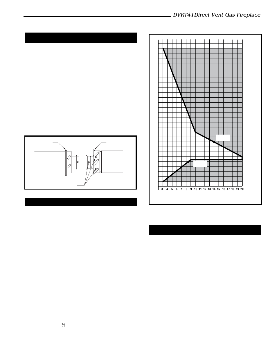 Dvrt41direct vent gas fireplace, Twist lock pipes, How to use the vent graph | Rear wall vent application | Vermont Casting DVRT41 User Manual | Page 13 / 48