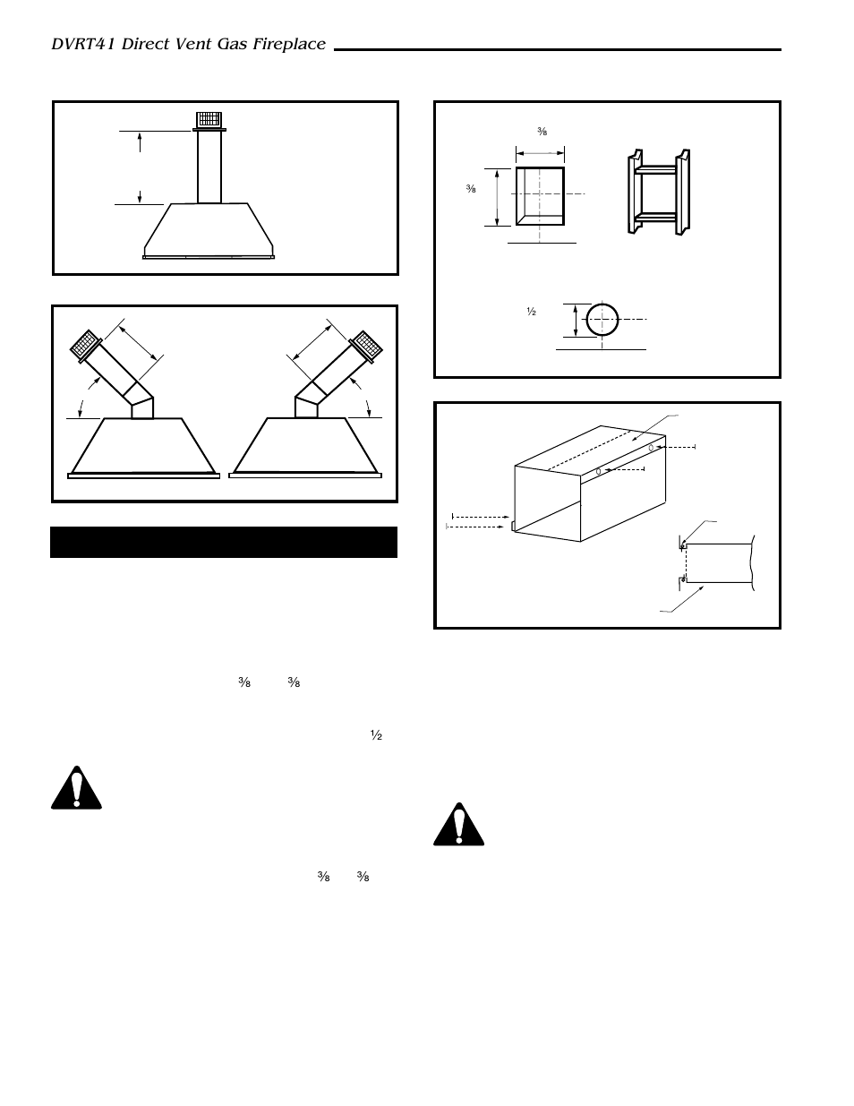 Dvrt41 direct vent gas fireplace, Rear wall vent installation step 1, Step 2 | Step 3, Step 4, Step 5 | Vermont Casting DVRT41 User Manual | Page 14 / 48