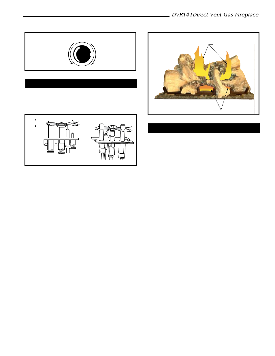 Dvrt41direct vent gas fireplace, Flame characteristics, Inspecting the venting system | Vermont Casting DVRT41 User Manual | Page 25 / 48