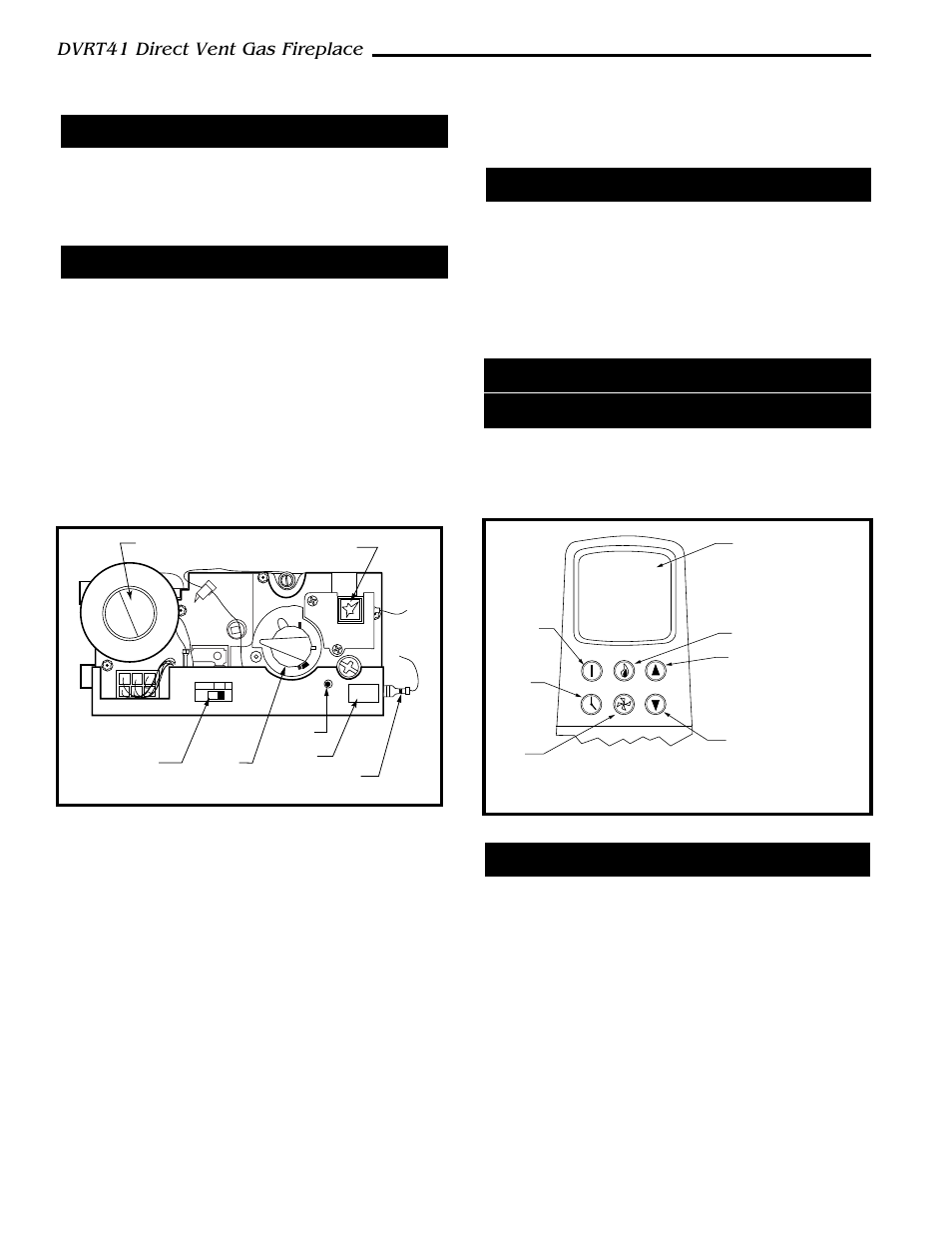 Dvrt41 direct vent gas fireplace, Instructions for rf comfort control valve, Operation | Shut off procedure, Transmitter operation off mode, On (manual) mode | Vermont Casting DVRT41 User Manual | Page 28 / 48