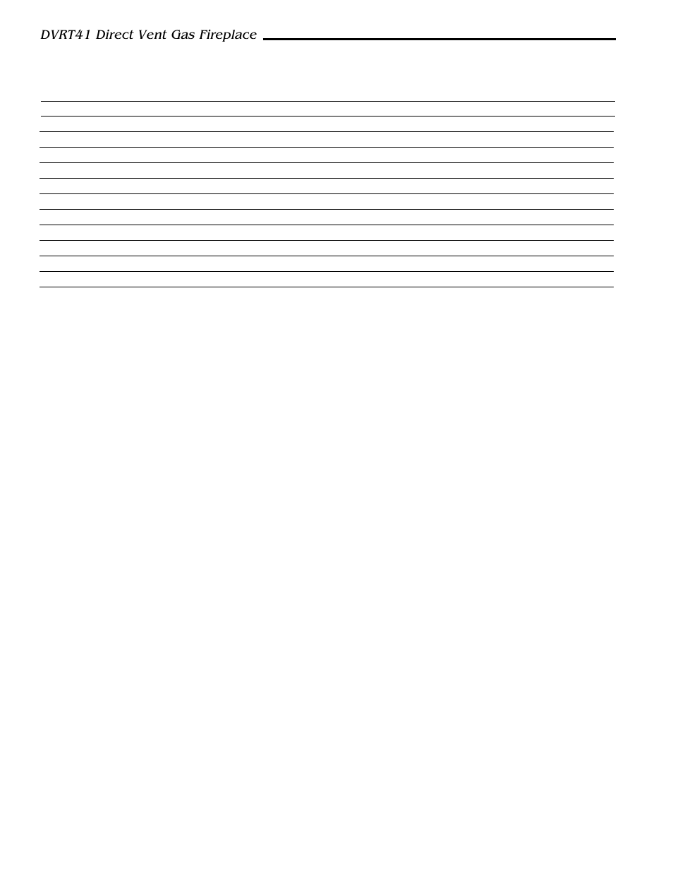 Dvrt41, Dvrt41 direct vent gas fireplace | Vermont Casting DVRT41 User Manual | Page 42 / 48