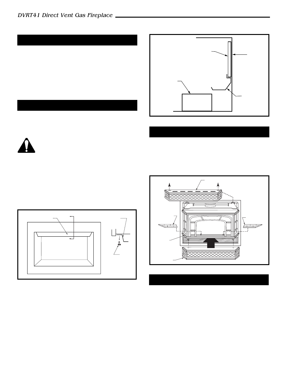 Dvrt41 direct vent gas fireplace, Remote controls, Ceramic refractory panels | Decorative bay windows, Decorative frame trim | Vermont Casting DVRT41 User Manual | Page 44 / 48