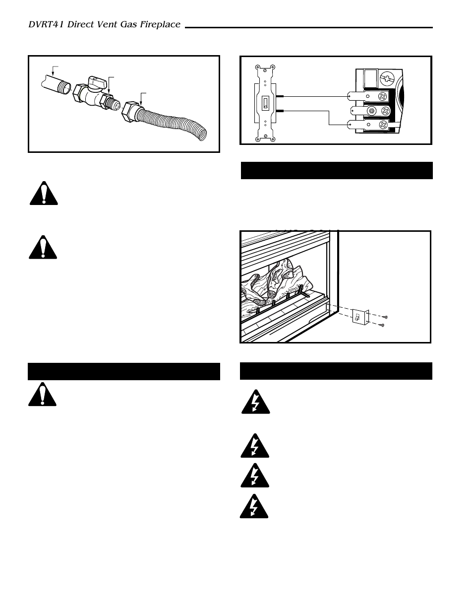 Dvrt41 direct vent gas fireplace, Remote on/off switch installation, Alternate switch location | Eb-1 electrical box | Vermont Casting DVRT41 User Manual | Page 8 / 48