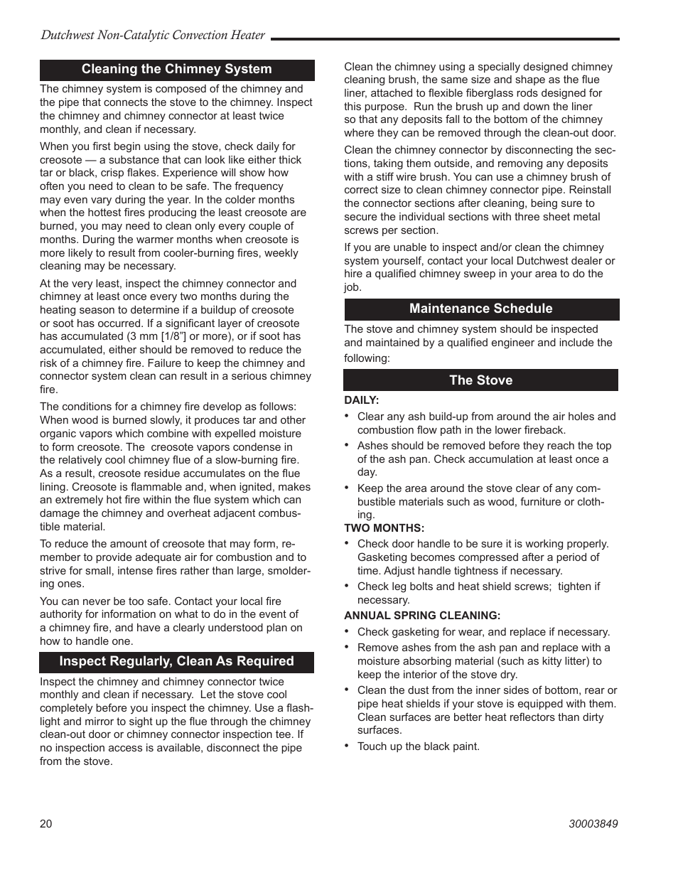 Vermont Casting Non-Catalytic Convection Heater 2477CE User Manual | Page 20 / 28
