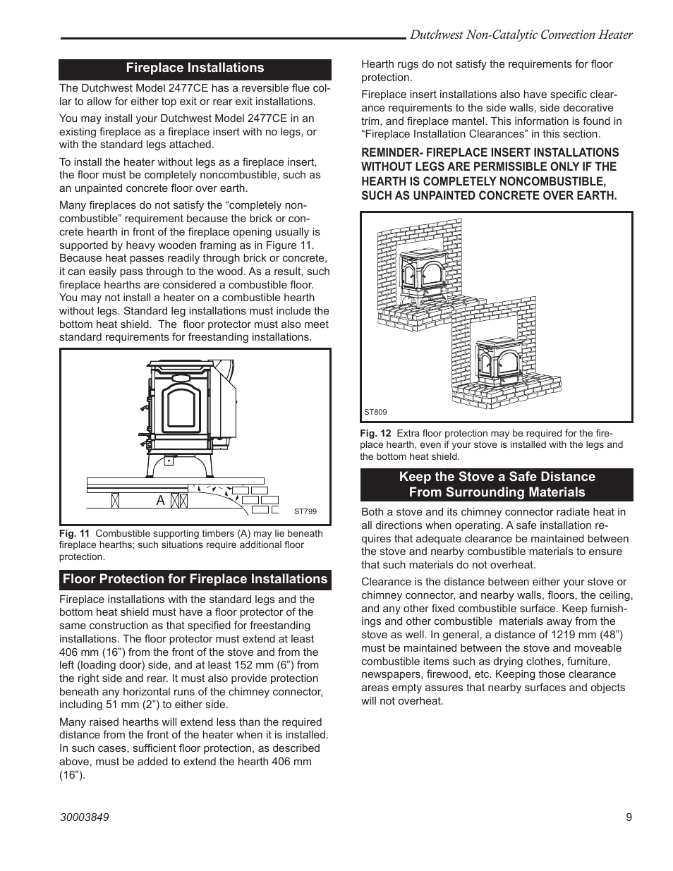 Vermont Casting Non-Catalytic Convection Heater 2477CE User Manual | Page 9 / 28