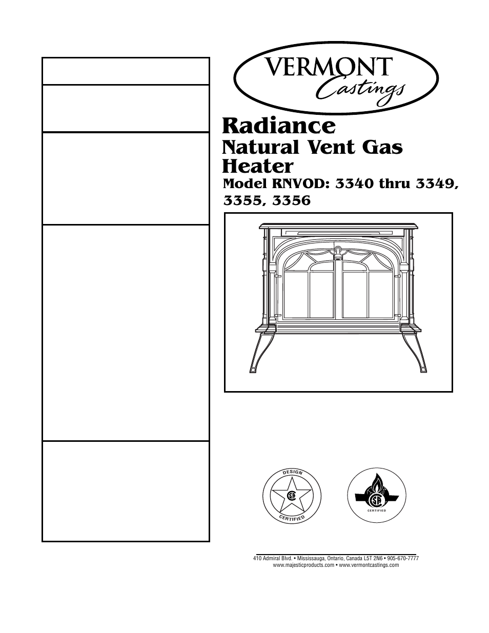 Vermont Casting 3349 User Manual | 32 pages