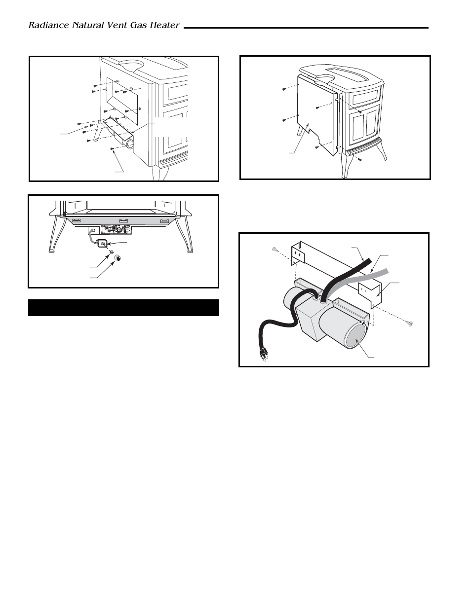 Radiance natural vent gas heater, Install the optional fan | Vermont Casting 3349 User Manual | Page 10 / 32