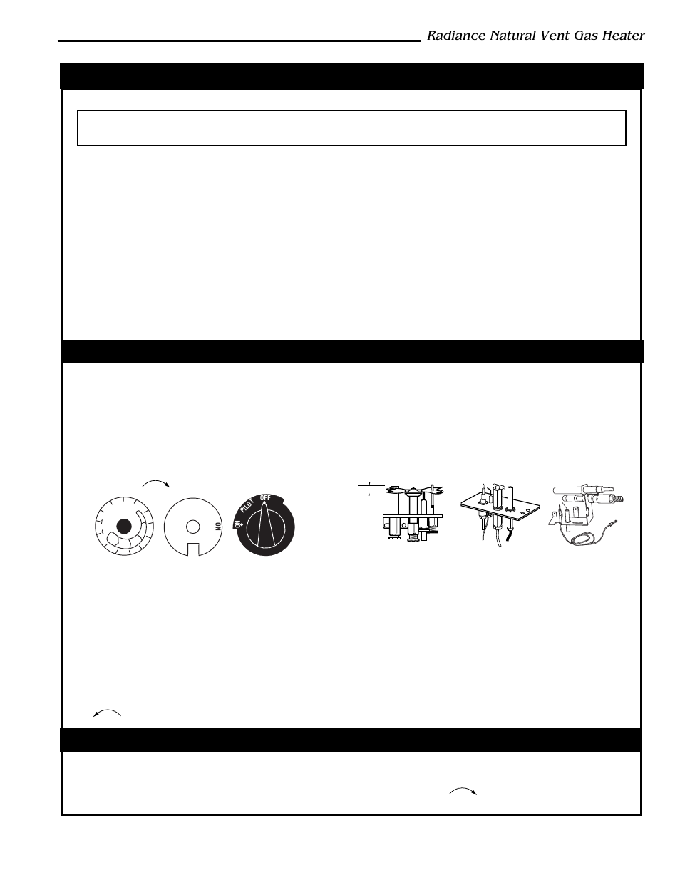 Lighting and operating instructions, For your safety read before lighting, Lighting instructions | Radiance natural vent gas heater | Vermont Casting 3349 User Manual | Page 17 / 32