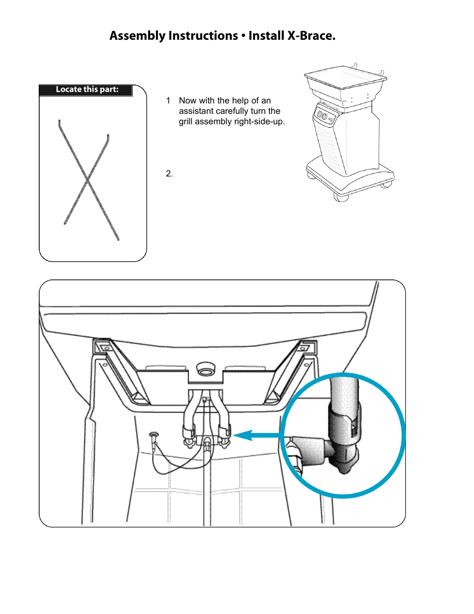 Assembly instructions • install x-brace | Vermont Casting A052041 User Manual | Page 15 / 24