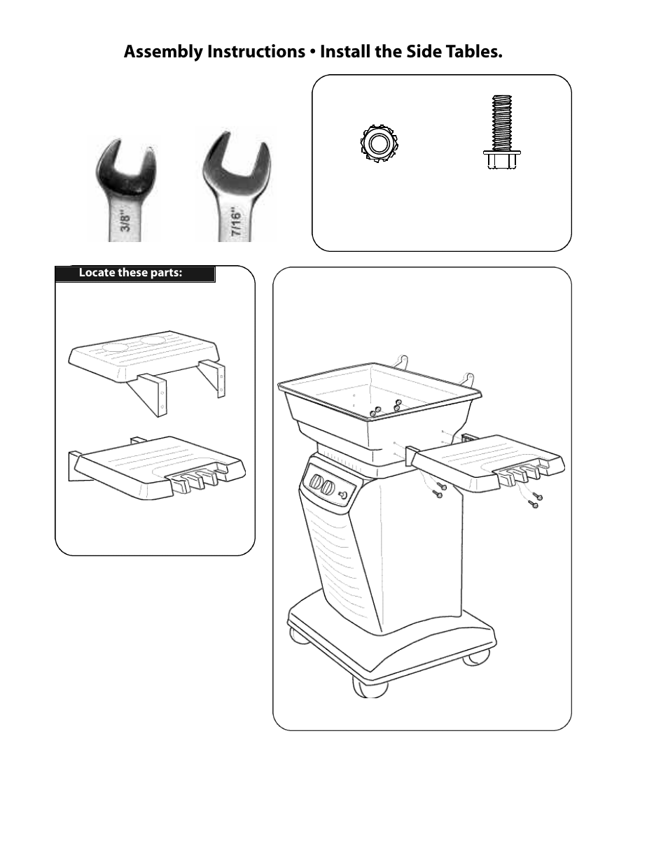 Assembly instructions • install the side tables | Vermont Casting A052041 User Manual | Page 17 / 24