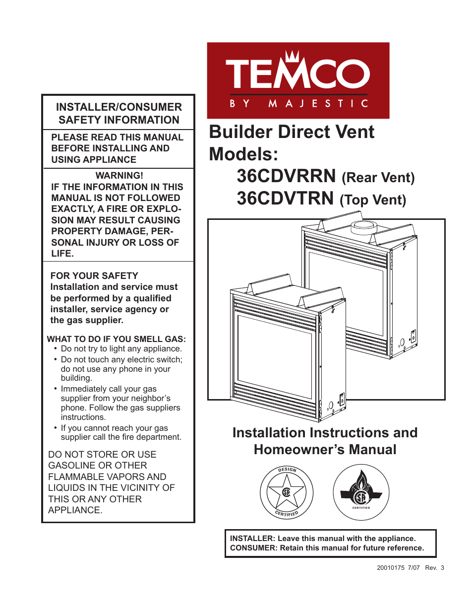 Vermont Casting 36CDVRRN User Manual | 40 pages