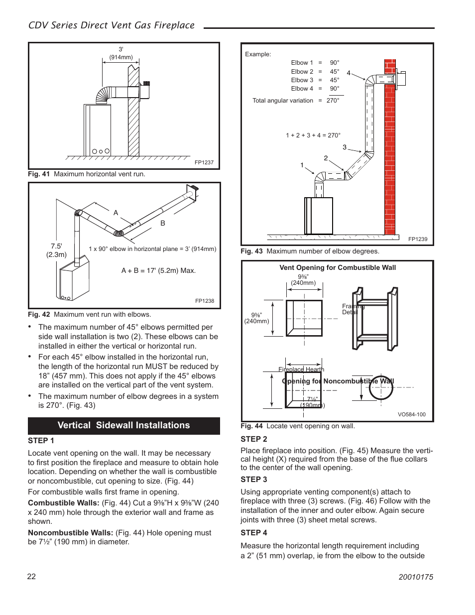 Cdv series direct vent gas fireplace | Vermont Casting 36CDVRRN User Manual | Page 22 / 40