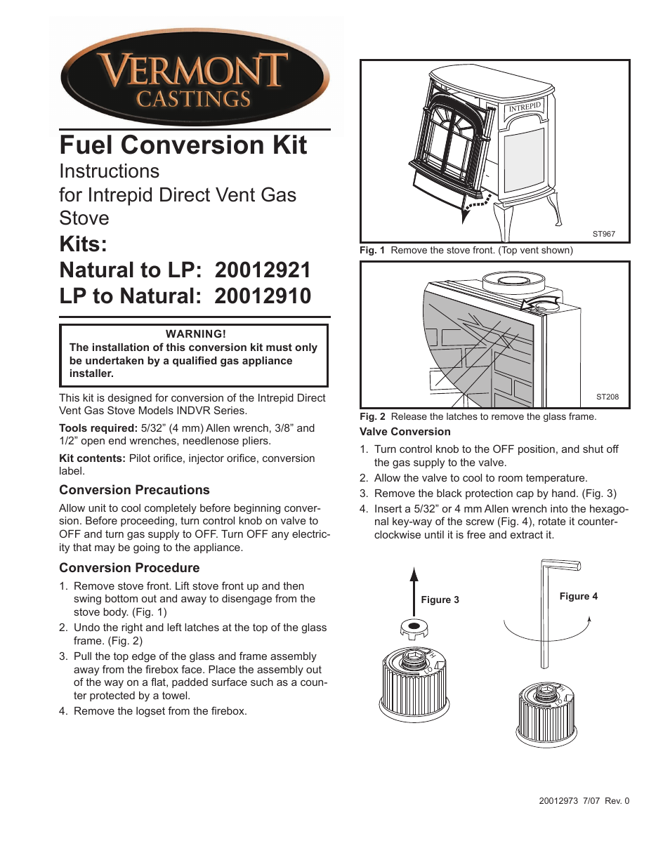 Vermont Casting ST967 User Manual | 8 pages