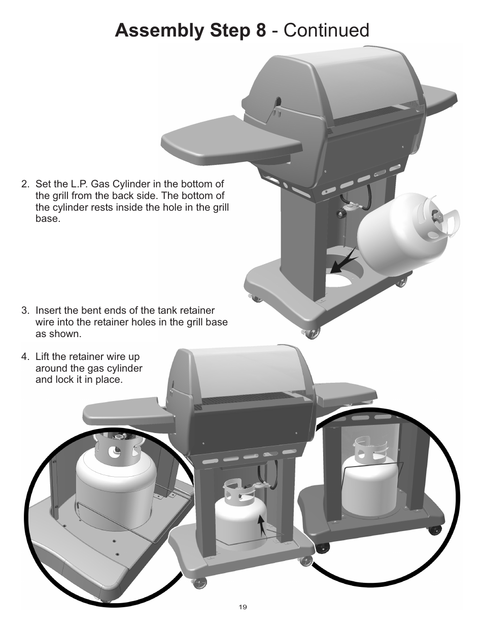 Assembly step 8 - continued | Vermont Casting Gas Grill User Manual | Page 19 / 36