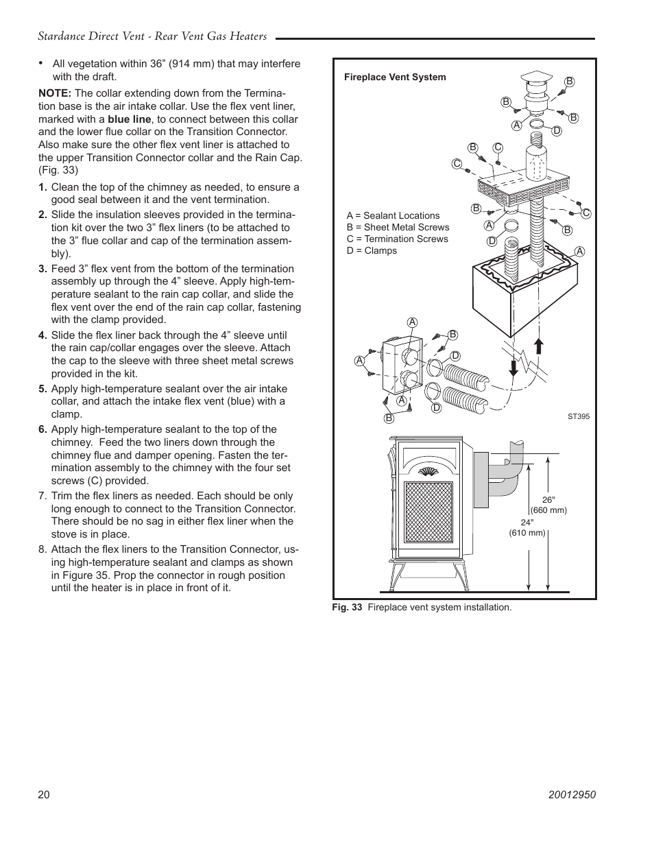 Stardance direct vent - rear vent gas heaters | Vermont Casting SDDVRBS User Manual | Page 20 / 52