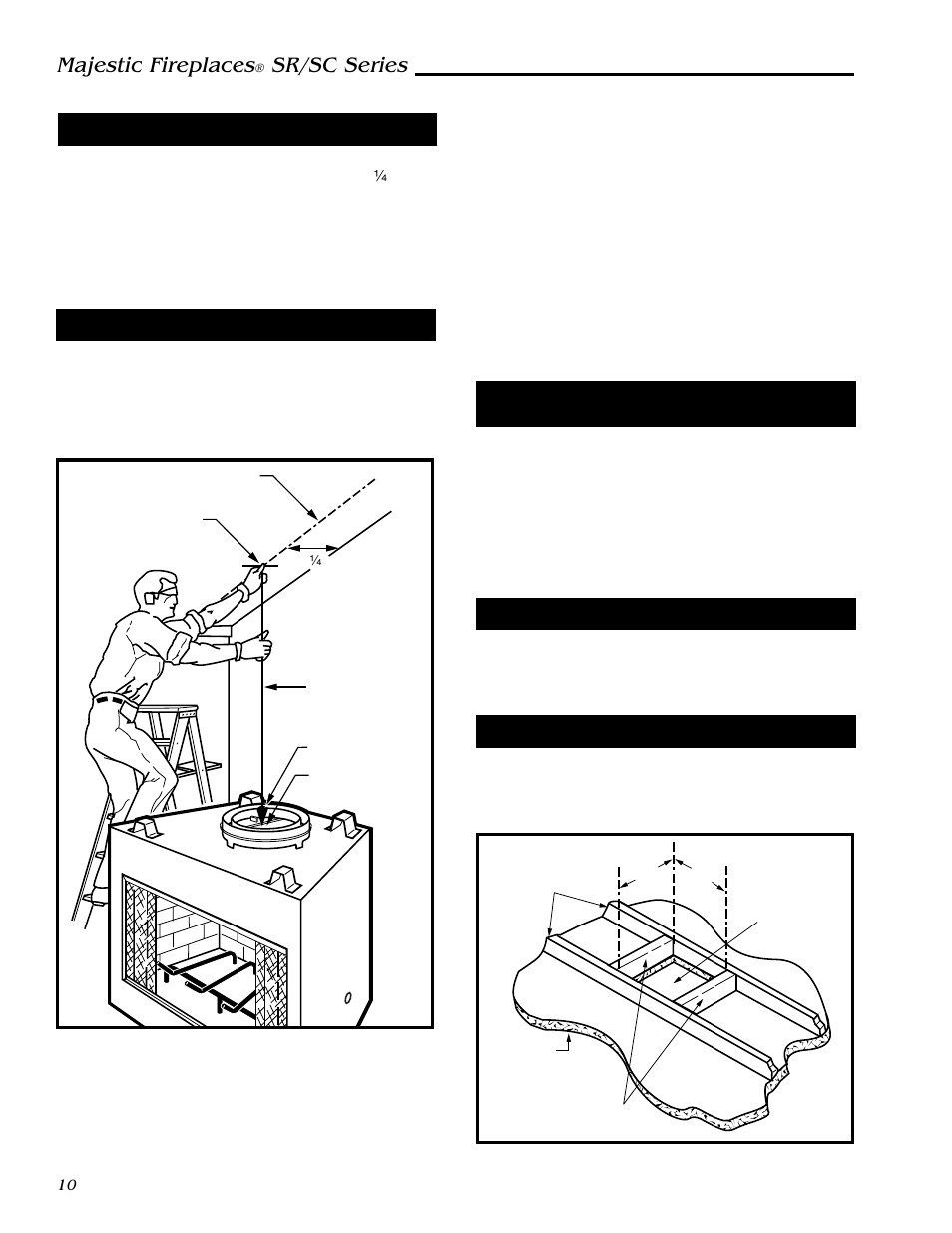 Majestic fireplaces, Sr/sc series | Vermont Casting SC36 User Manual | Page 10 / 24