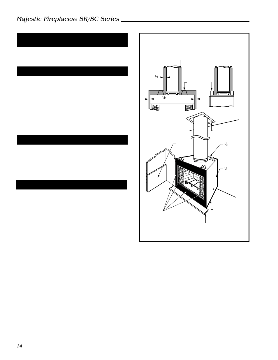 Majestic fireplaces, Sr/sc series | Vermont Casting SC36 User Manual | Page 14 / 24