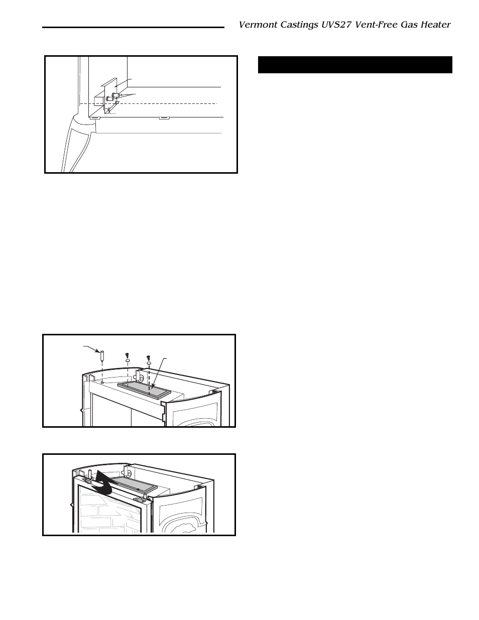 Vermont castings uvs27 vent-free gas heater, Connect the gas supply line | Vermont Casting 3033 User Manual | Page 13 / 26