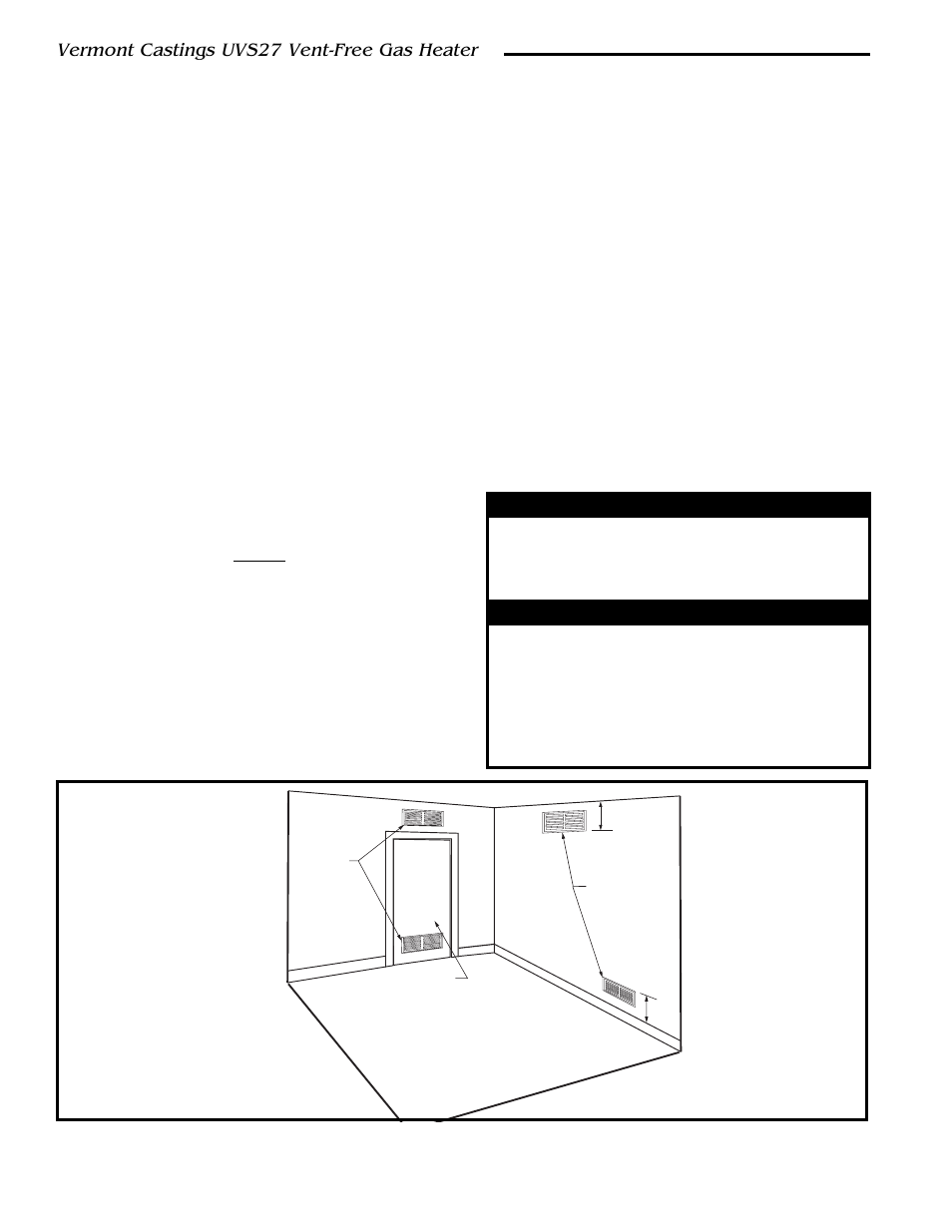 Vermont castings uvs27 vent-free gas heater | Vermont Casting 3033 User Manual | Page 8 / 26