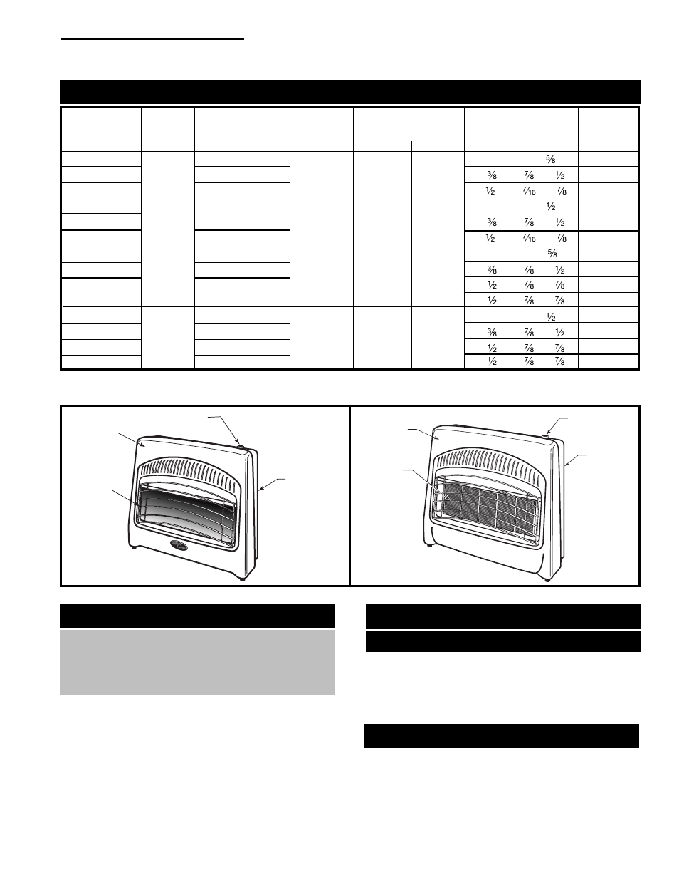 Vcbvmn, vcbvmp, vcpvmn, vcpvmp specifications | Vermont Casting VCPV18 User Manual | Page 3 / 16
