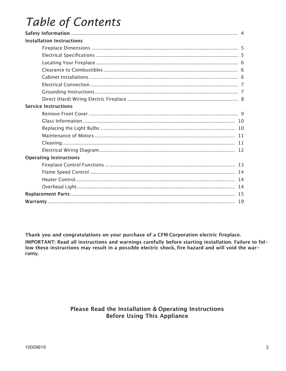 Vermont Casting EF26FG User Manual | Page 3 / 16