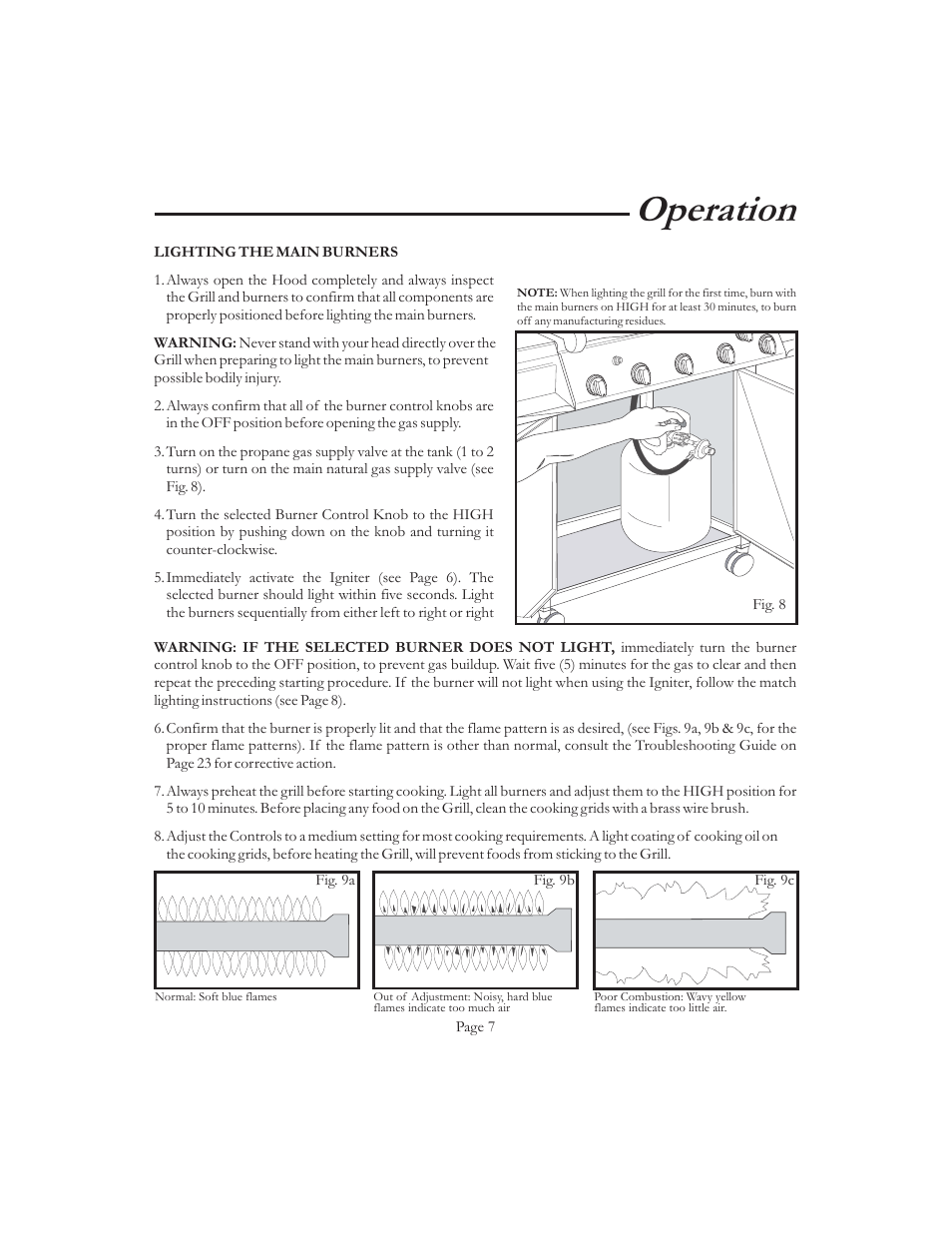 Operation | Vermont Casting VCS5016 User Manual | Page 13 / 30