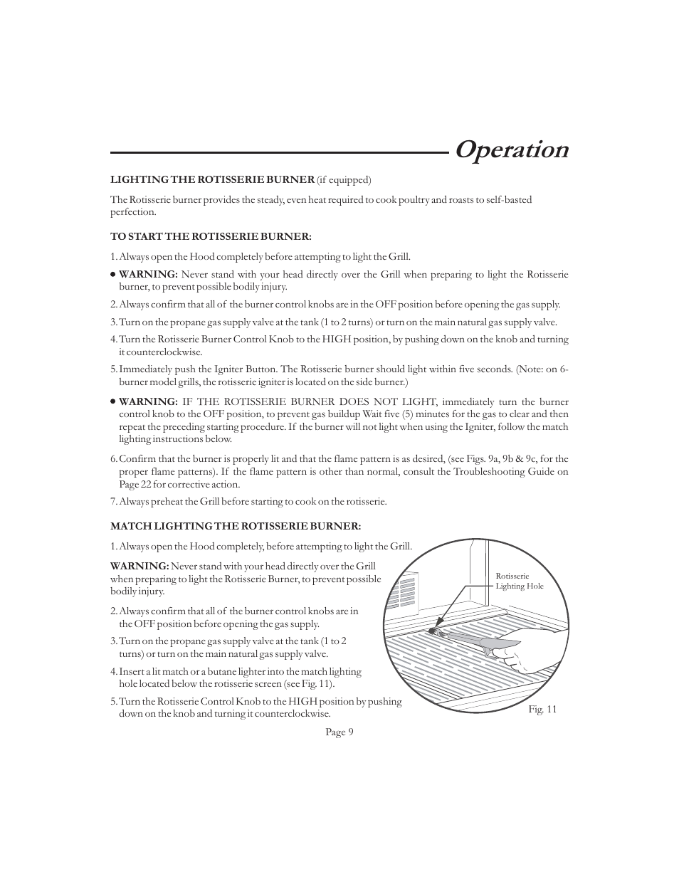 Operation | Vermont Casting VCS5016 User Manual | Page 15 / 30