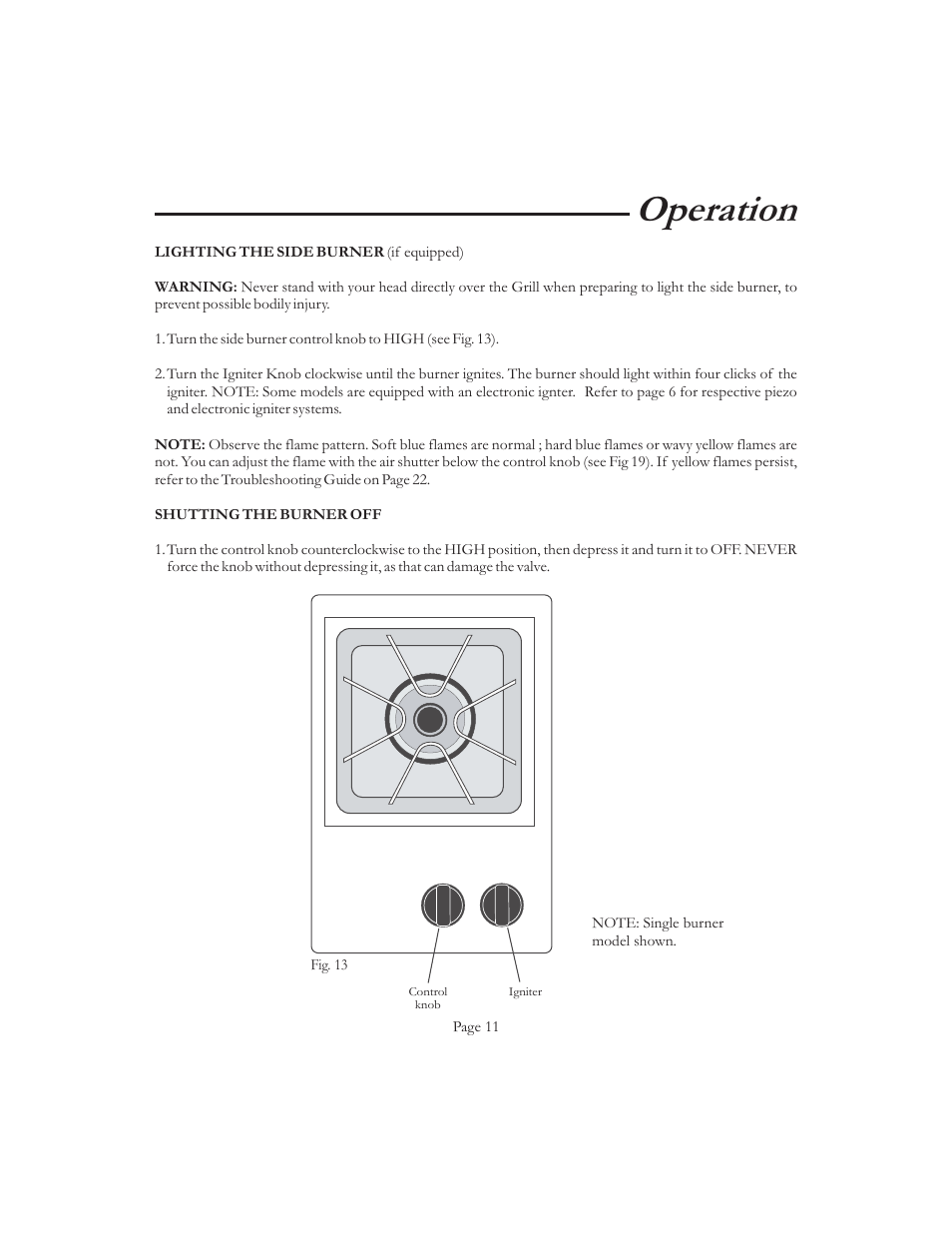 Operation | Vermont Casting VCS5016 User Manual | Page 17 / 30