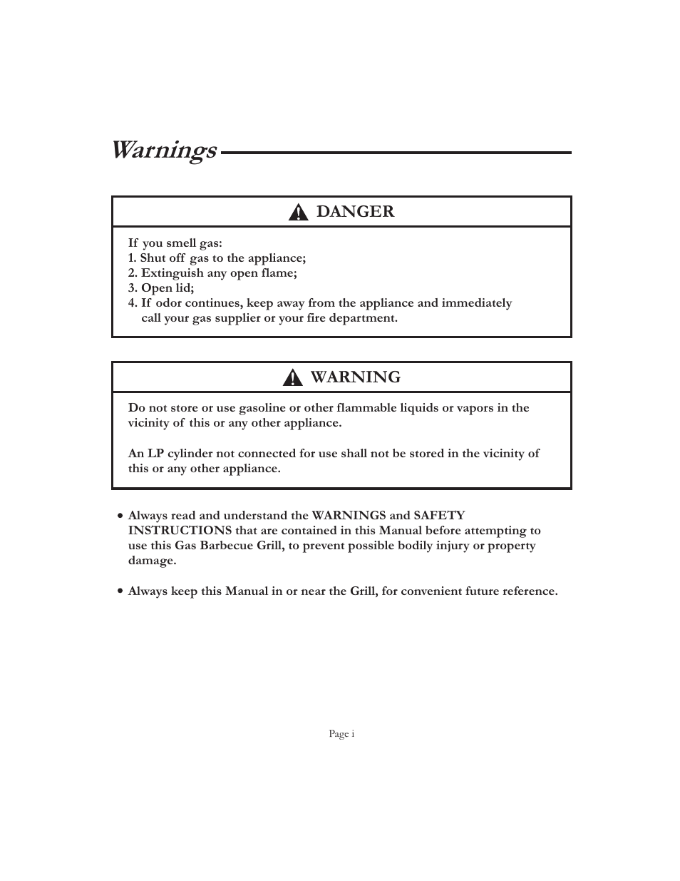 Warnings | Vermont Casting VCS5016 User Manual | Page 2 / 30